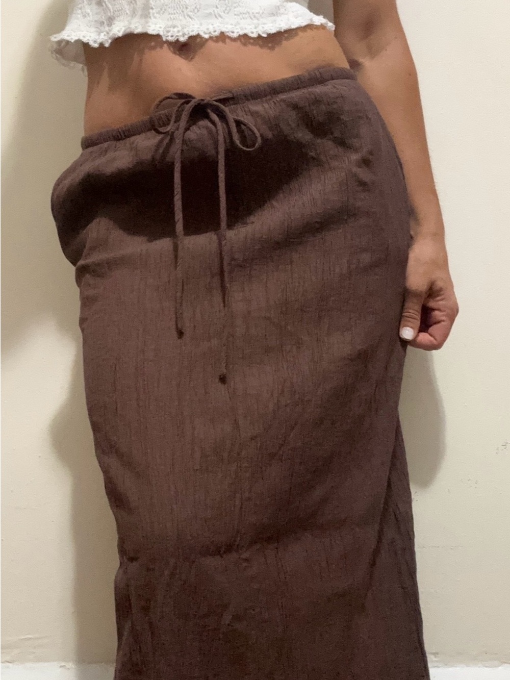 Zara Drawstring Maxi Skirt